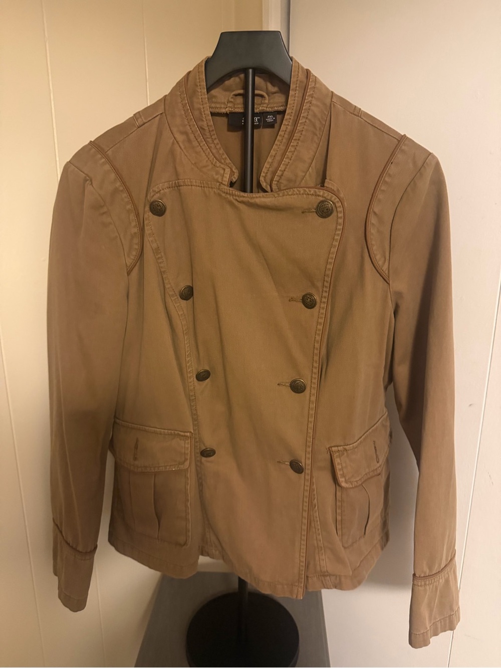 a.n.a Double-Breasted Tan Utility Jacket
